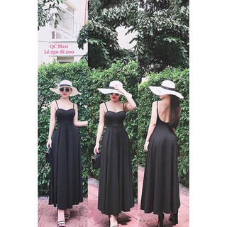 đầm MAXI dài lưng trần (có ảnh thật)