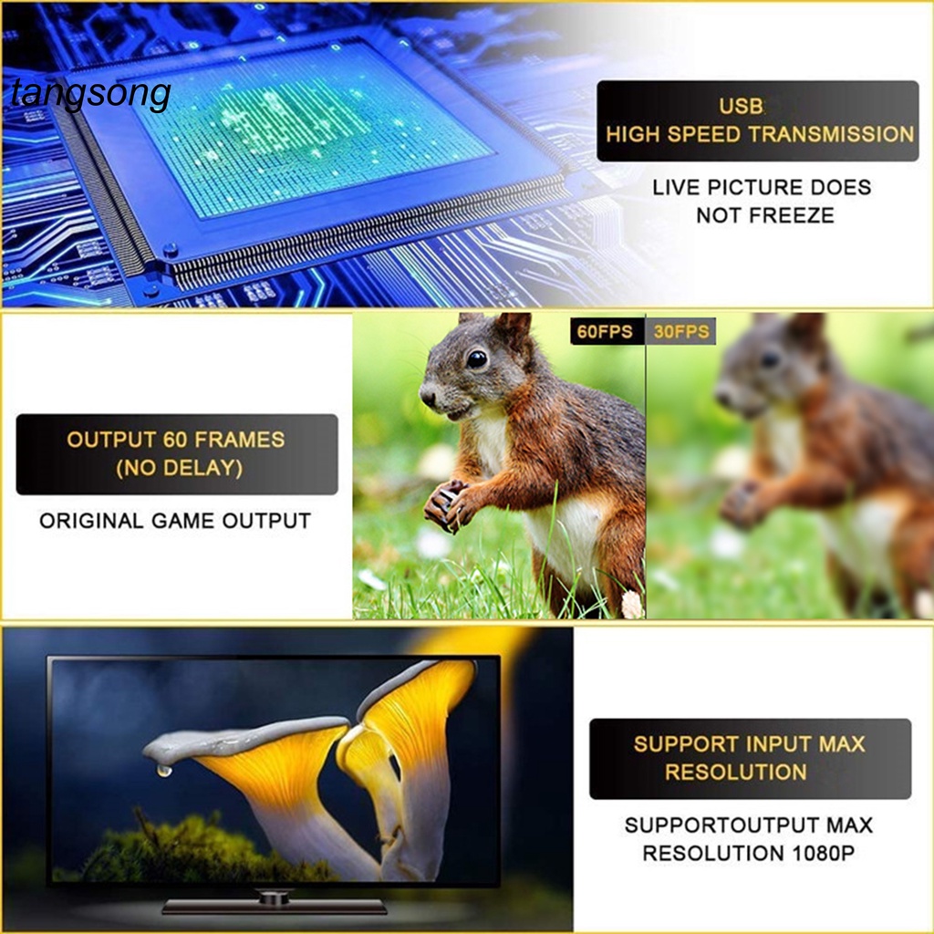 (Hàng Mới Về) Thẻ Usb 1080p 60fps Usb 3.0 Video Hdmi-Compatible Hỗ Trợ Live Streaming | BigBuy360 - bigbuy360.vn