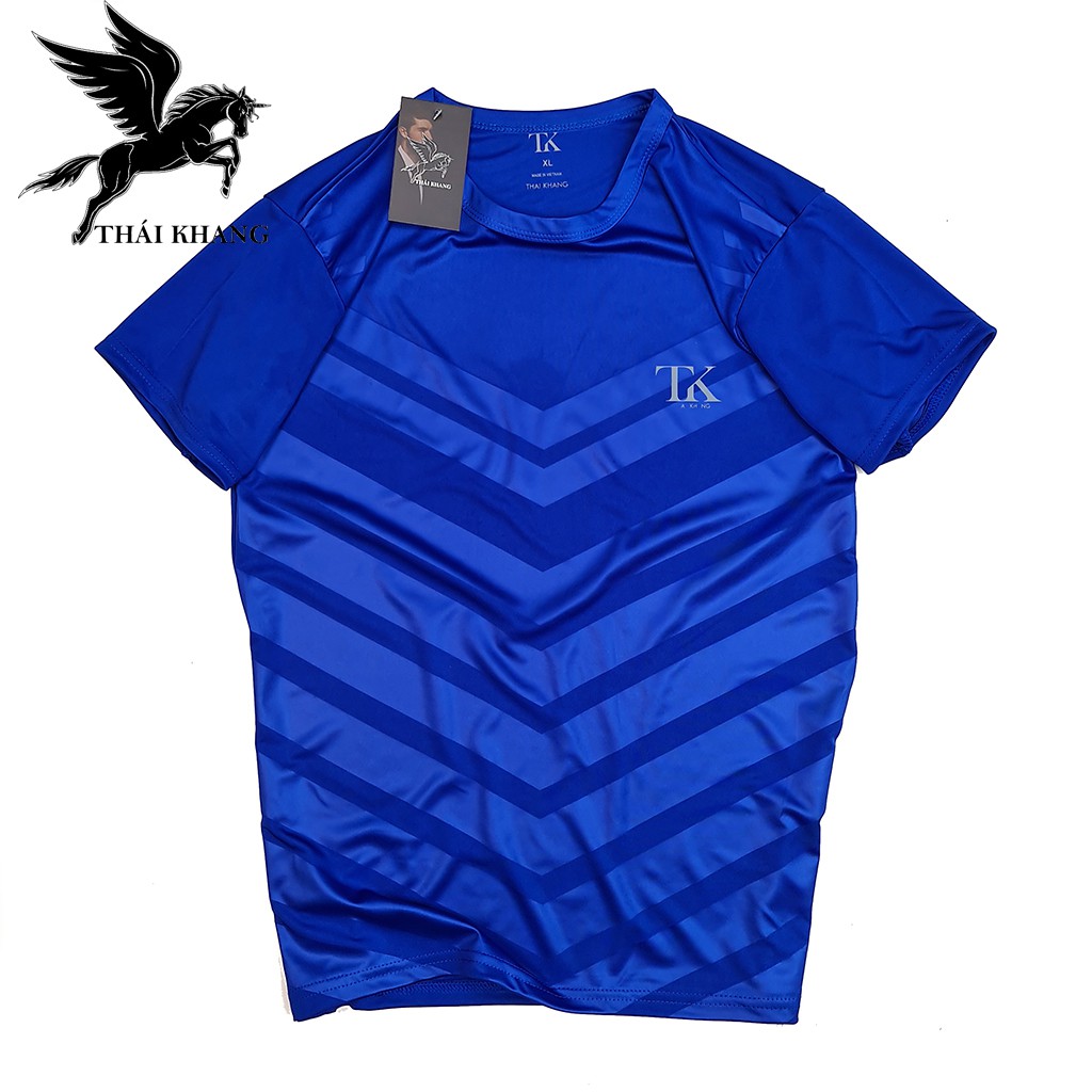 Áo thun thể thao nam cổ tròn THUN LẠNH co dãn 4 chiều loại áo thể thao nam vân dập TT1 | BigBuy360 - bigbuy360.vn