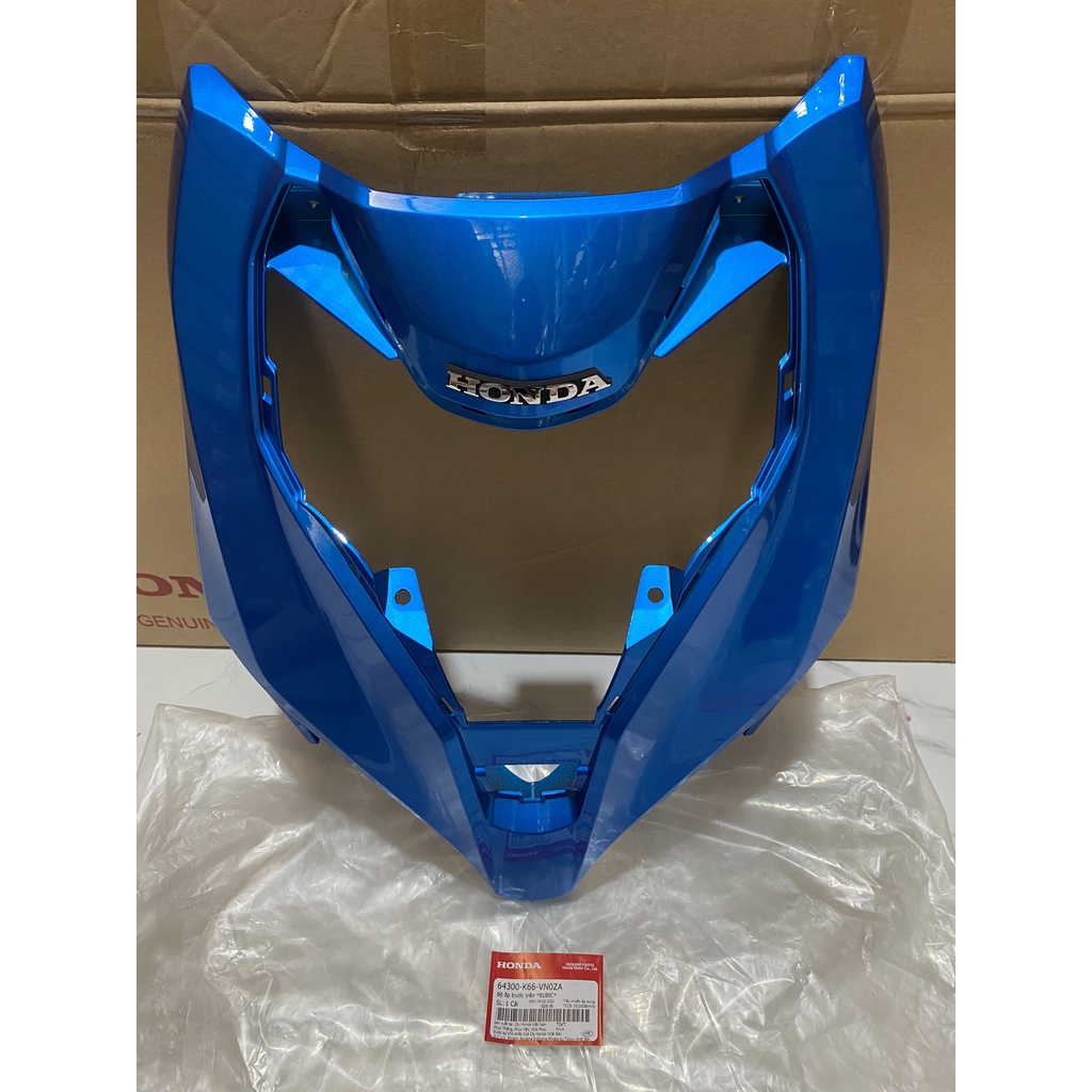 Bộ ốp trước - mặt nạ to đựng pha trước HONDA AIR BLADE 125 năm 2018 màu Xanh. *B189C* 64300K66VN0ZA