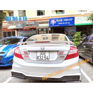 Đuôi gió honda civic 2013 2014 2015 mẫu có đèn - đuôi gió civic 2013/2015 hàng mộc chưa sơn