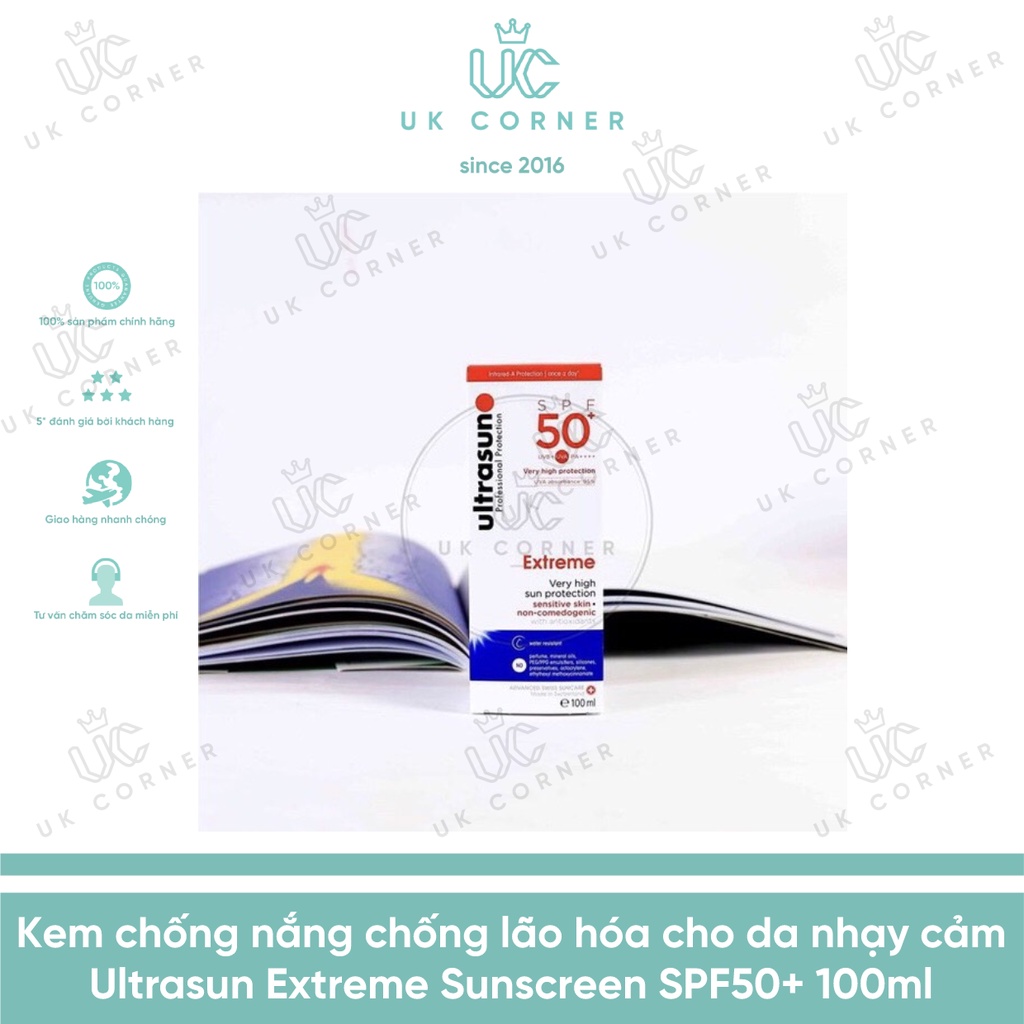 Kem chống nắng chống lão hóa cho da nhạy cảm Ultrasun Face Sun Lotion & Face fluid nhiều phân loại