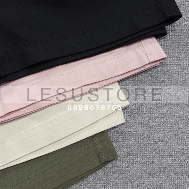 ẢNH TỰ CHỤP Short kaki trơn lưng thun