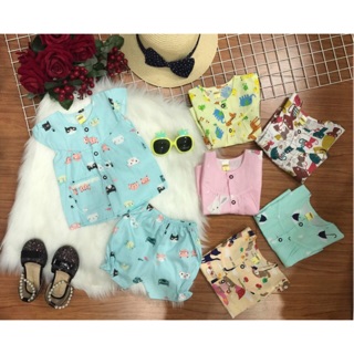 Set 3 bộ pijama tay ngắn bé gái