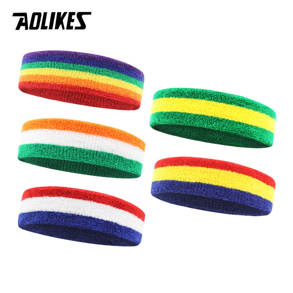 Aolikes Băng Đô Thể Thao Vải Cotton Thấm Hút Mồ Hôi Cho Nam Nữ