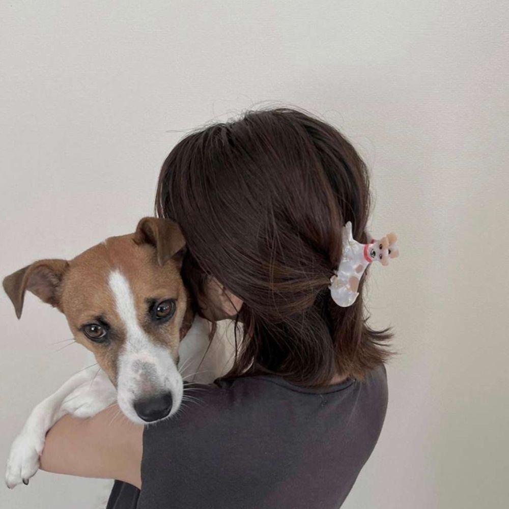 Kẹp Tóc Hình Móng Vuốt Hoạt Hình Phong Cách Hàn Quốc VANES1 Acetic Acid Yorkshire Terrier Chihuahua