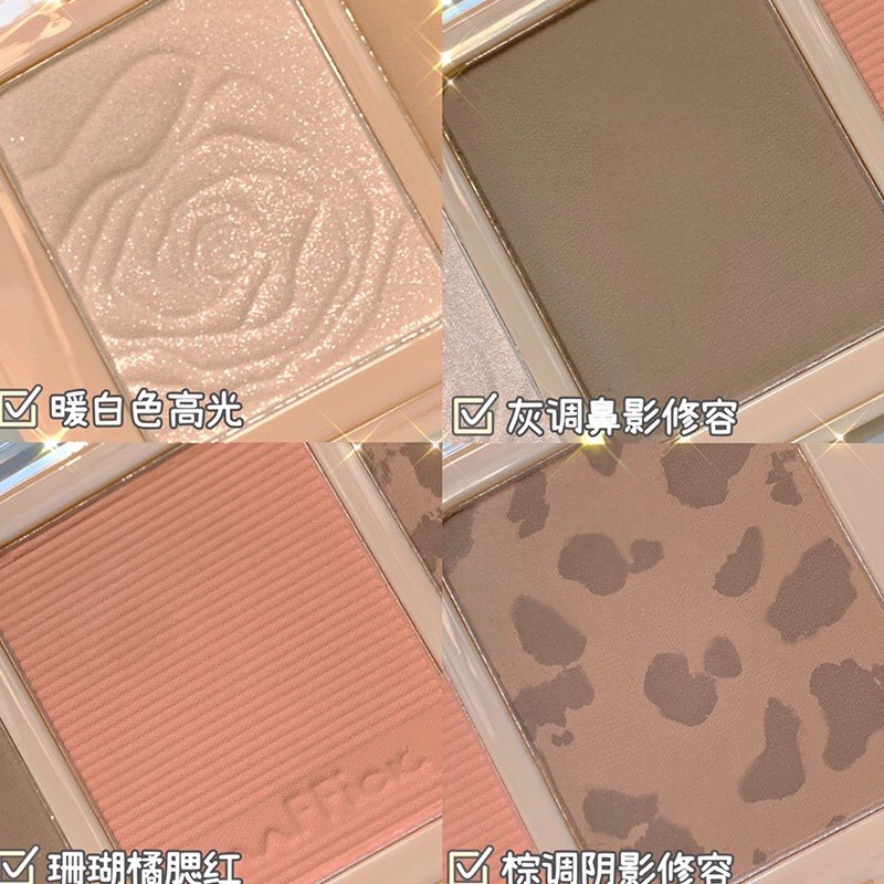 Tạo Khối 4 Ngăn MAFFICK Kèm Má Hồng Và Highlight | BigBuy360 - bigbuy360.vn