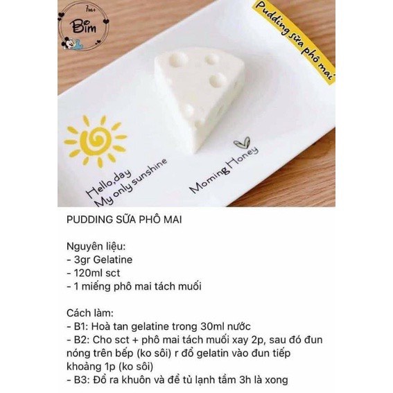 Khuôn silicon hình miếng phomai làm pudding, thạch....