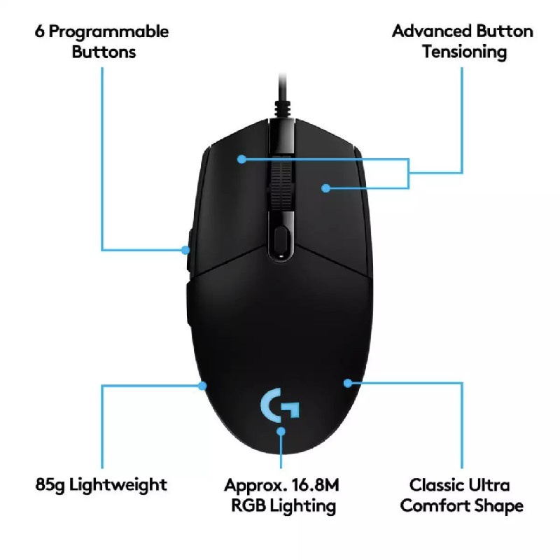 SIEU KHUYẾN MẠI Chuột chơi game Logitech G102 Led RGB 8000DPI