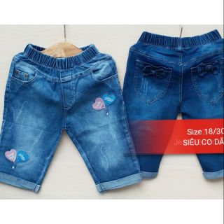 Freeship 99k TQ_Sale Quần jean lửng bé gái cao cấp 30kg đến 50kg