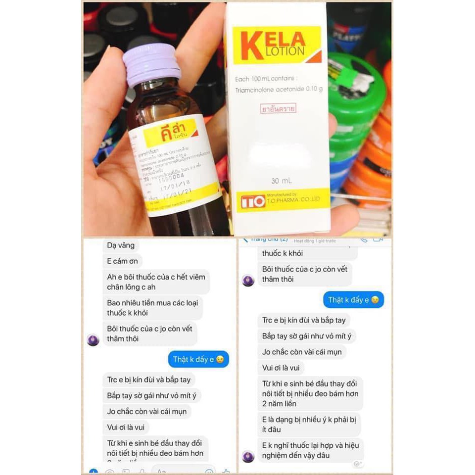 LOTION ĐẶC ṫrị vıêm LỖ châŋ LÔNG KELA THÁI LAN