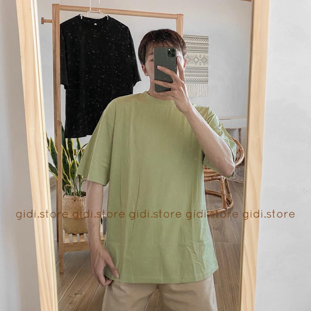 Áo Thun trơn tay lỡ Nam Nữ Unisex - áo phông cổ tròn OVERSIZE form rộng, thoáng mát, không nhăn, hàng chính hãng  ྇