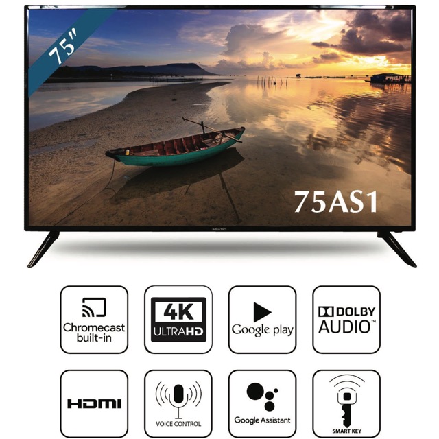 TV Asiatic 75 inch smart 4k