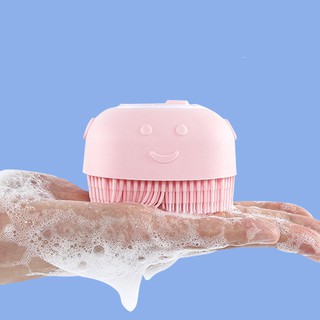 Bàn Chải tắm và kỳ Cọ Silicon Có Ngăn Chứa Dầu Tắm bàn chải mềm, không làm tổn thương da