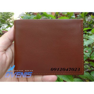 Ví nam khắc tên da bò thật 100% bao mềm bao bền