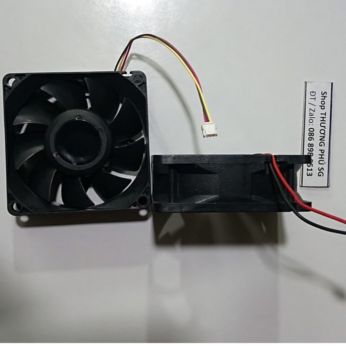 Quạt tản nhiệt Fan: 7Cm X 7Cm X 2.5Cm - Điện áp DC 12V