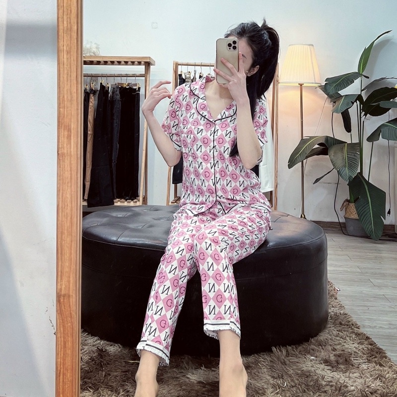 BỘ PIJAMAS LỤA HÀNG THIẾT KẾ CAO CẤP MẶC NHÀ