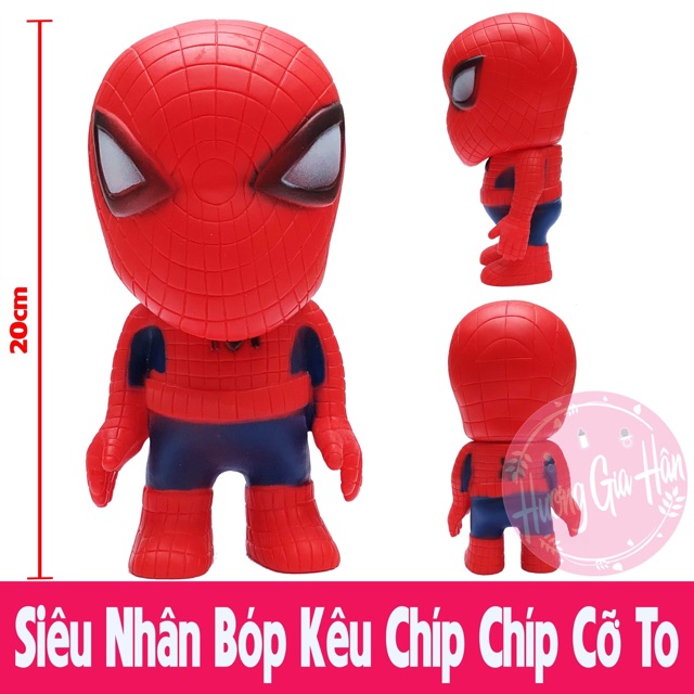 Siêu nhân Người Nhện Spiderman Bóp Kêu Chíp Chíp Giúp Bé Tăng Cường Khả Năng Vận Động & Thính Giác