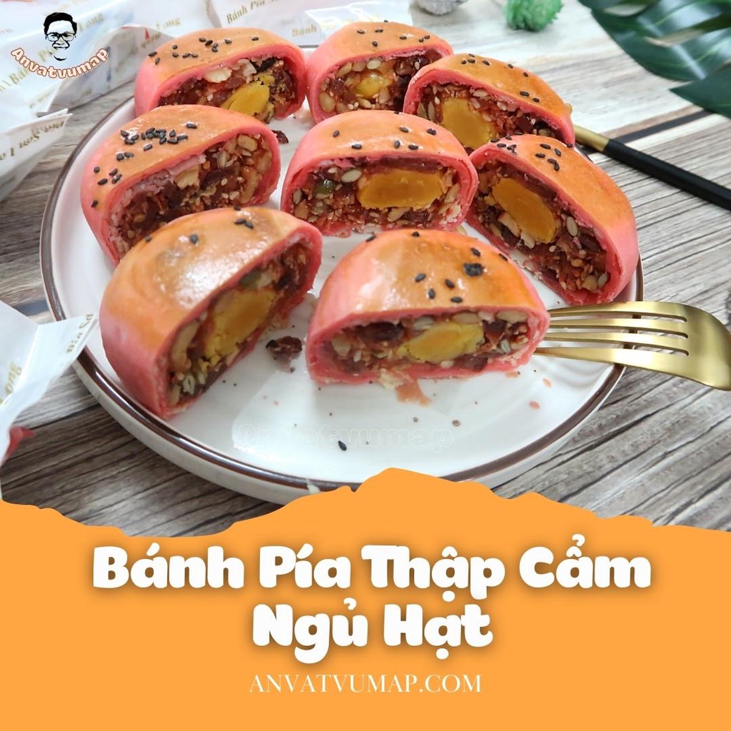 [ANVATVUMAP - NHÀ LÀM 100%] COMBO Bánh Pía Thập Cẩm Ngũ Hạt (Nhân Mặn) -Hộp 4 Cái