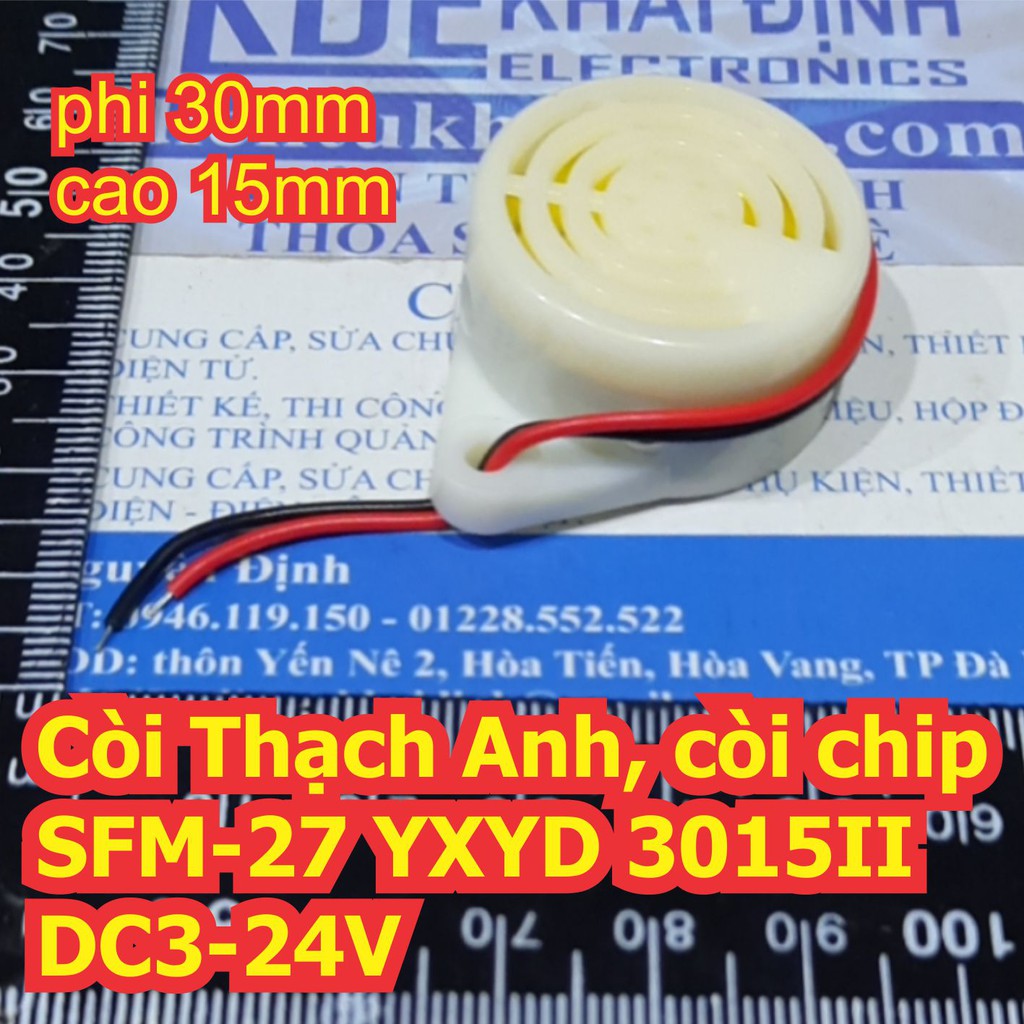 2 cái Còi Thạch Anh, còi chip SFM-27 áp DC3-24V / 220vac kde2408