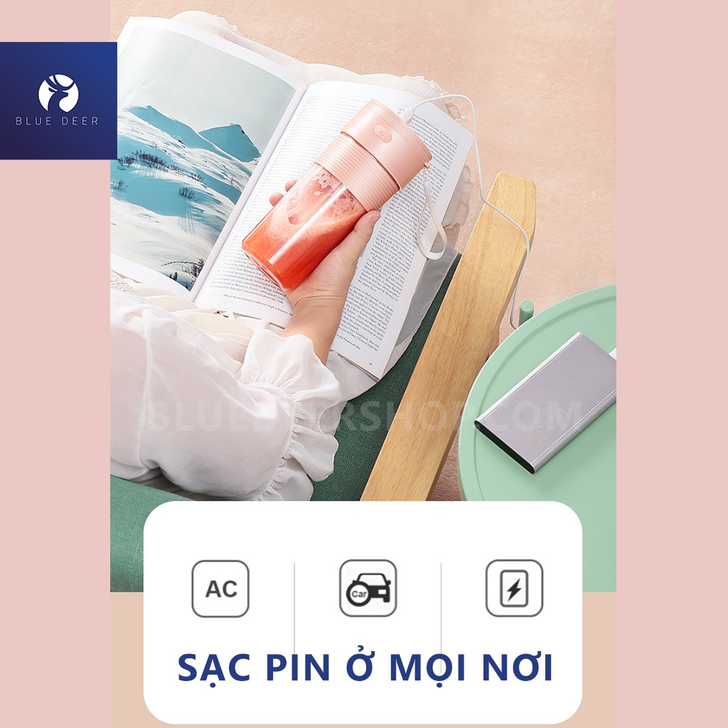 Máy Xay Sinh Tố Mini Cầm Tay – Sạc Pin Siêu Bền – Bảo hành 1 đổi 1