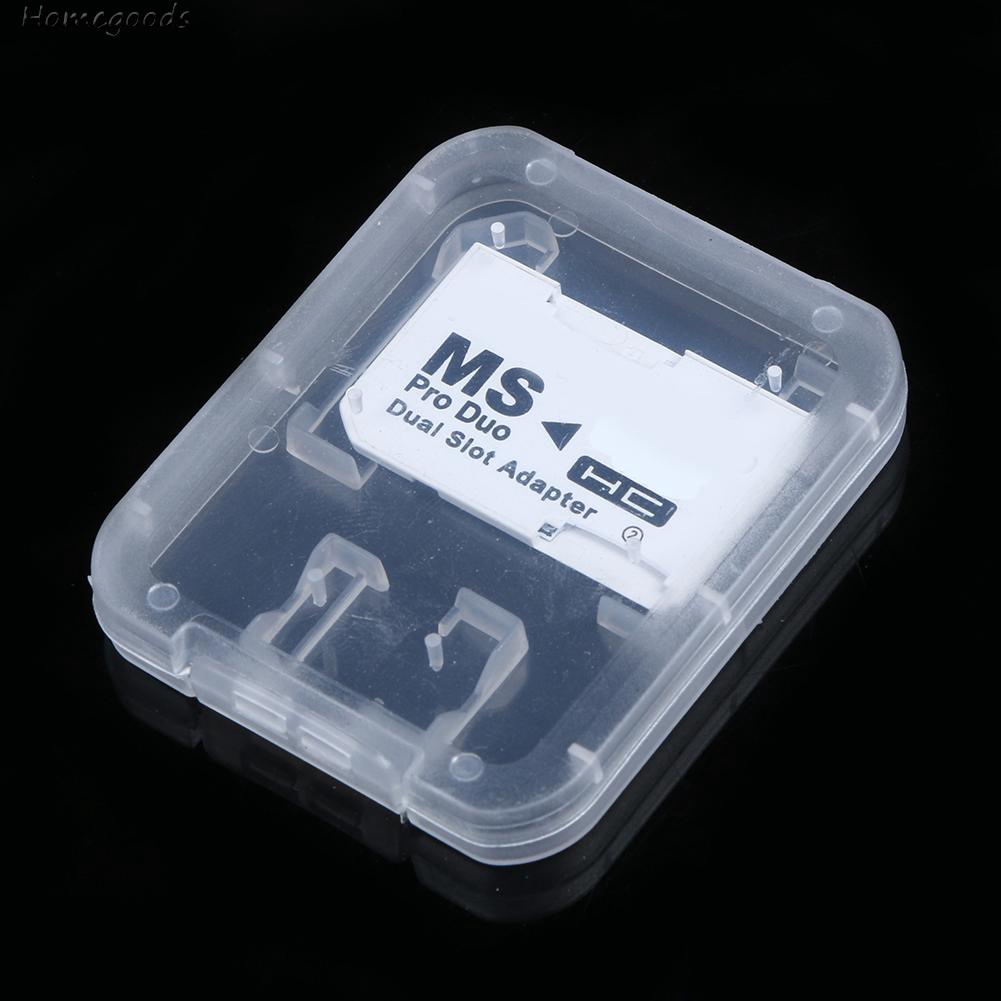 Good shop❦Dual Slot Micro For SD SDHC TF to Memory Stick MS Card Pro Duo Reader Adapt