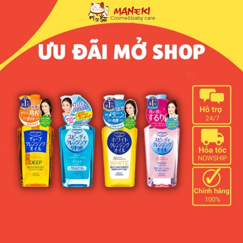 Dầu tẩy trang Kose Softymo Cleangsing Oil 230ml nội địa Nhật Maneki