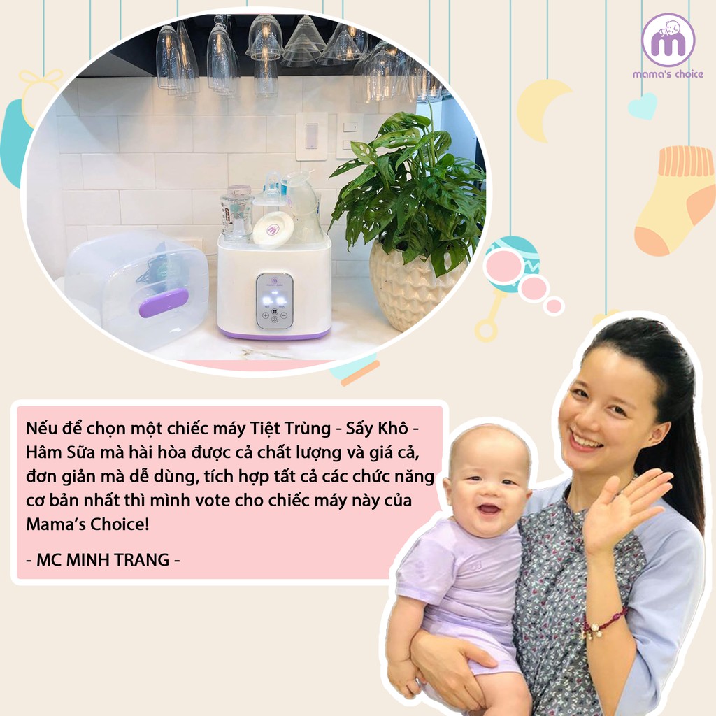 Máy Tiệt Trùng Sấy Khô và Hâm Sữa Mama Choice Chính Hãng, Bảo Hành 12 Tháng 1 Đổi 1 Màn Hình Hiển Thị Thời Gian