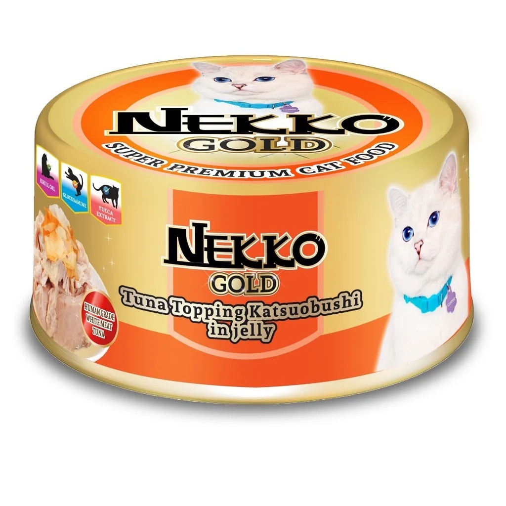 Pate cho mèo Nekko Gold, Pate cho mèo Nekko Thái Lan lon 85gr