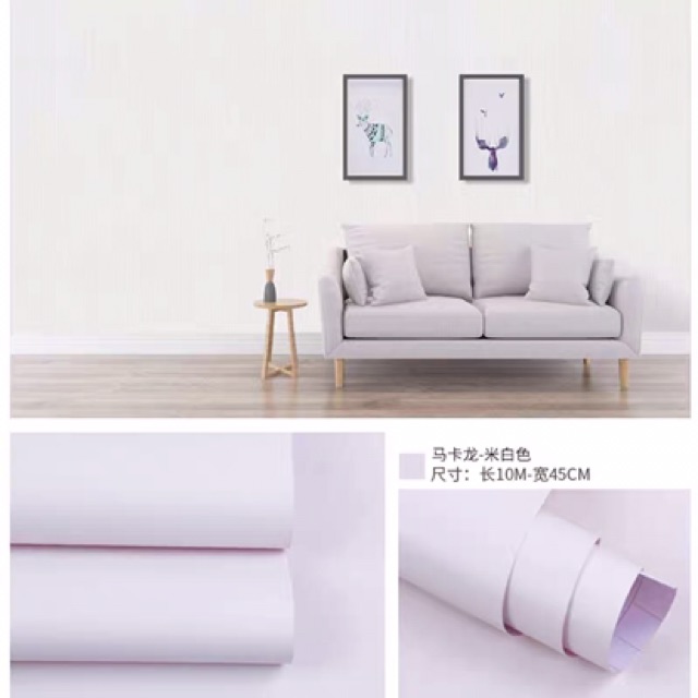 10M GIẤY DÁN TƯỜNG màu vân nổi keo sẵn rộng 45 cm