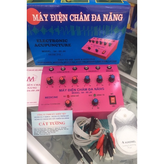 MÁY ĐIỆN CHÂM ĐA NĂNG 04-05JH, MÁY CHÂM CỨU XUNG ĐIỆN VIỆT NAM 6 GIẮC CẮM [hàng Việt Nam- bảo hành 6 tháng]