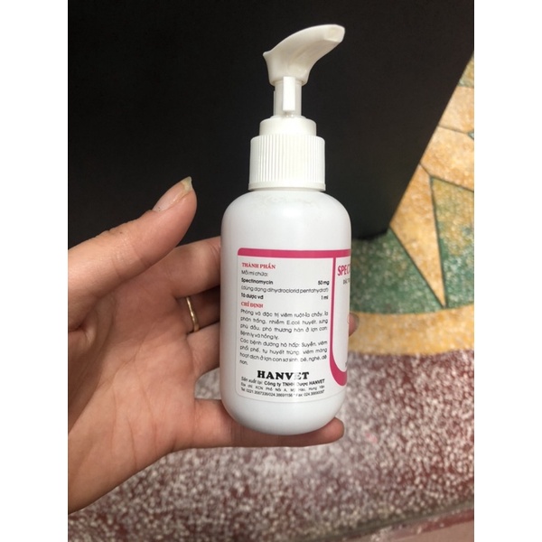 Spectinomycin 5 % phân xanh phân trắng ở heo con 100ml