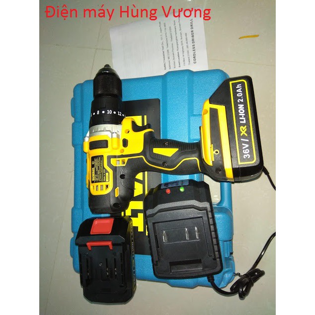 Máy khoan pin búa Dewalt Dcd700 36Vmax, Made in Thái lan, đầu kẹp mũi khoan 13mm, khoan bê tông khỏe