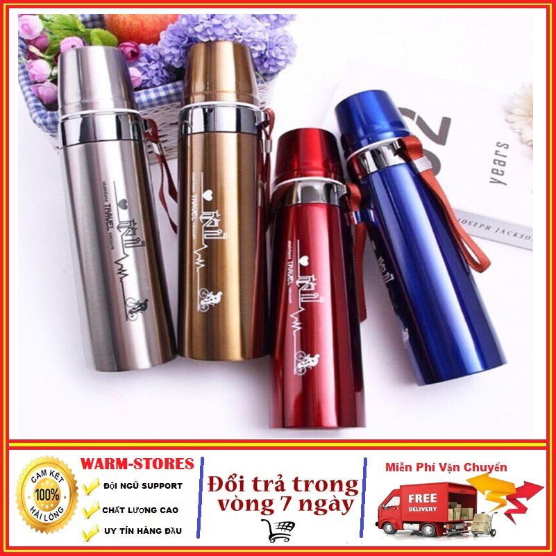Bình Giữ Nhiệt Inox 800ml 3 Lớp Cách Nhiệt Cao Cấp Tiện Lợi