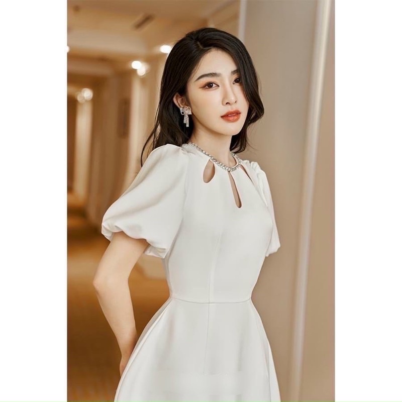 ĐẦM DỰ TIỆC KHOÉT LỖ LAVEN DRESS