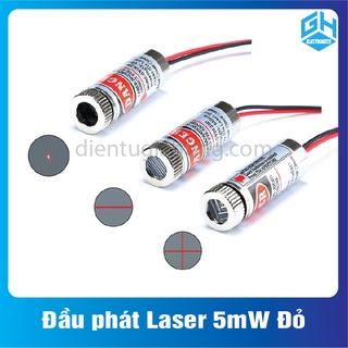 Đầu phát Laser 5mW Đỏ 3 loại chấm tròn,dấu cộng,đường thẳng
