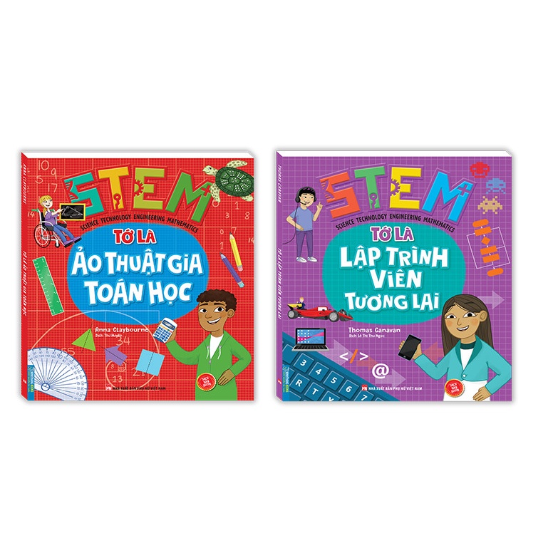Sách-Combo 2c STEM Tớ là ảo thuật gia toán học và STEM Tớ là lập trình viên tương lai