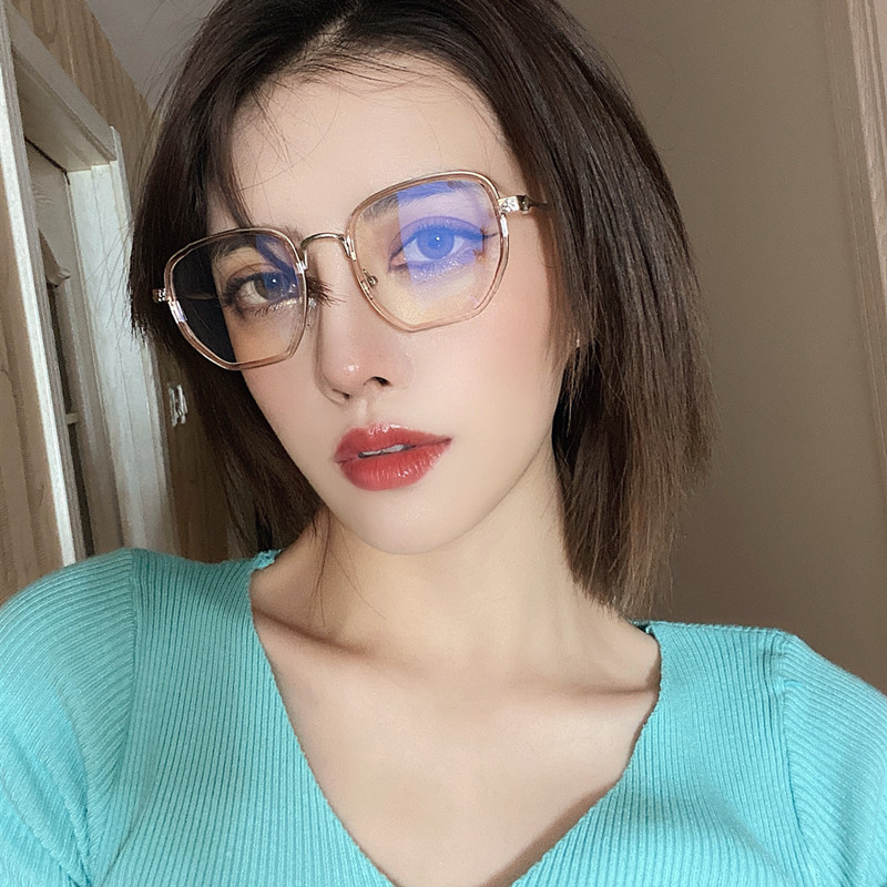 Mắt Kính Gọng Vuông Chống Bức Xạ Phong Cách Hàn Quốc