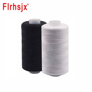 Cuộn Chỉ May 500-3000m Làm Từ Polyester Màu Trắng Đen&amp;Máy May