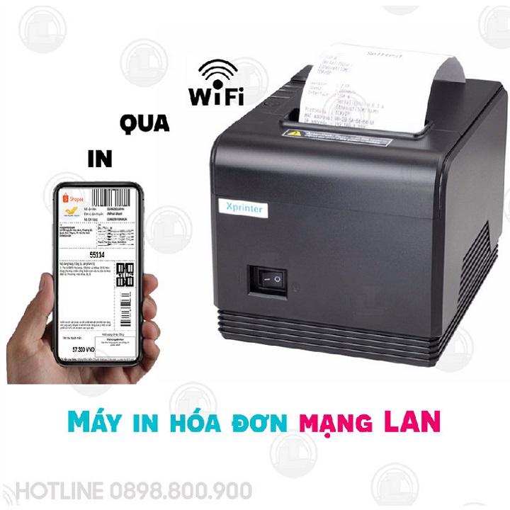 Máy In Hóa Đơn Tính Tiền Xprinter Q200 (USB + LAN) In qua máy tính và điện thoại