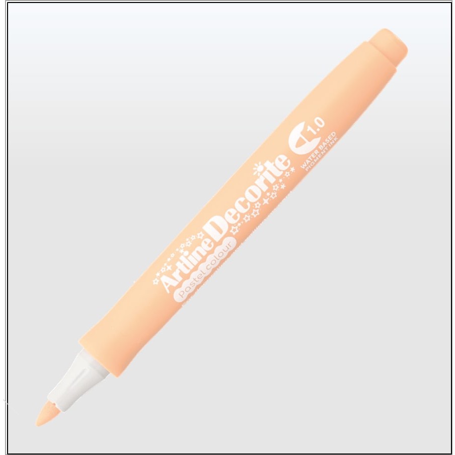 Bút màu nổi viết vẽ trên mọi chất liệu Artline Decorite EDF-1 - Màu cam pastel (Pastel Orange)