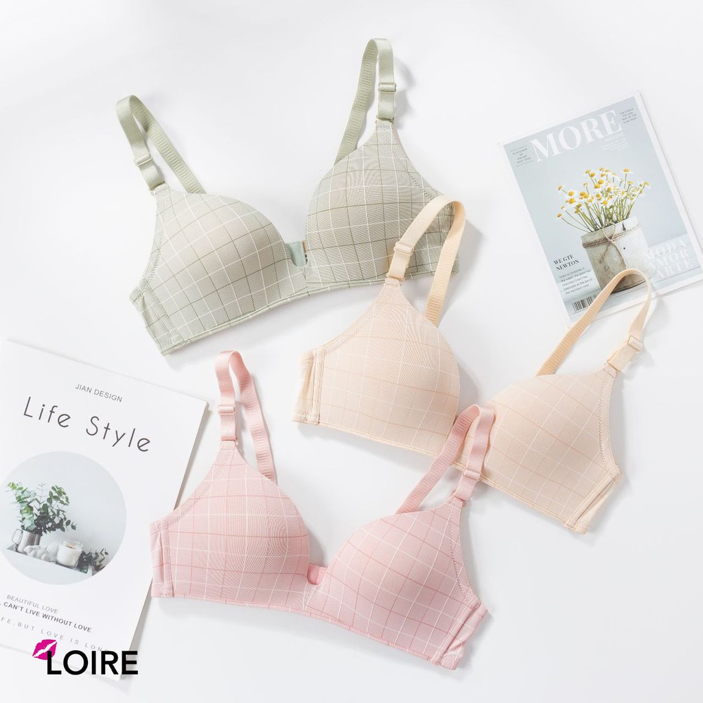 [Mã FAMARAL1 giảm 10K đơn từ 50K] Áo Ngực Kẻ Caro Không Gọng Đệm Mỏng LOIRECHIC BRC02 | BigBuy360 - bigbuy360.vn