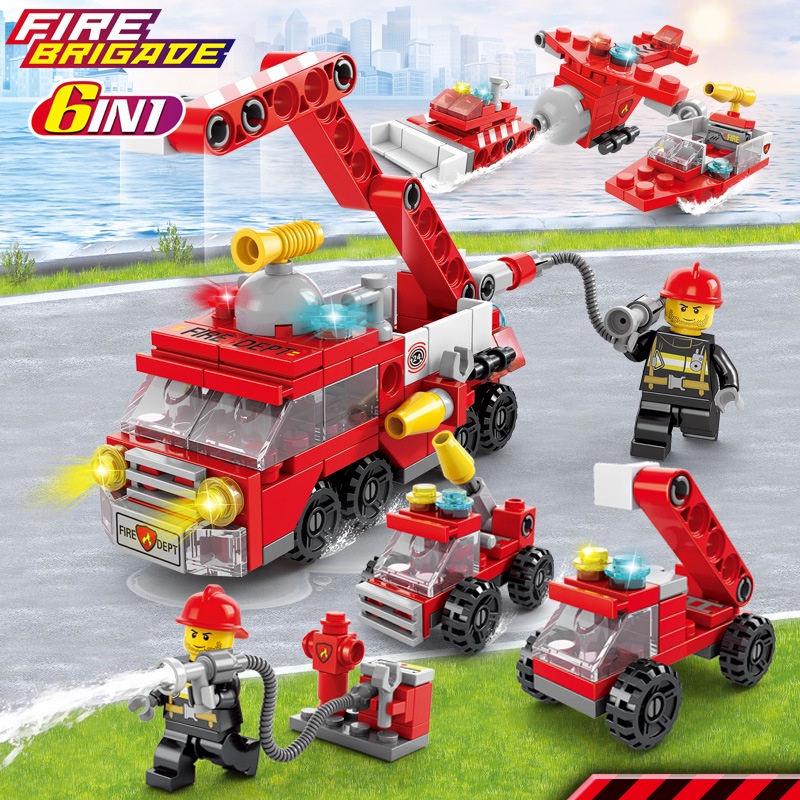 Bộ đồ chơi LEGO BBS xếp hình lắp ráp nhiều chủ đề: xây dựng, bác sĩ, cảnh sát, cứu hỏa... phát triển tư duy cho trẻ