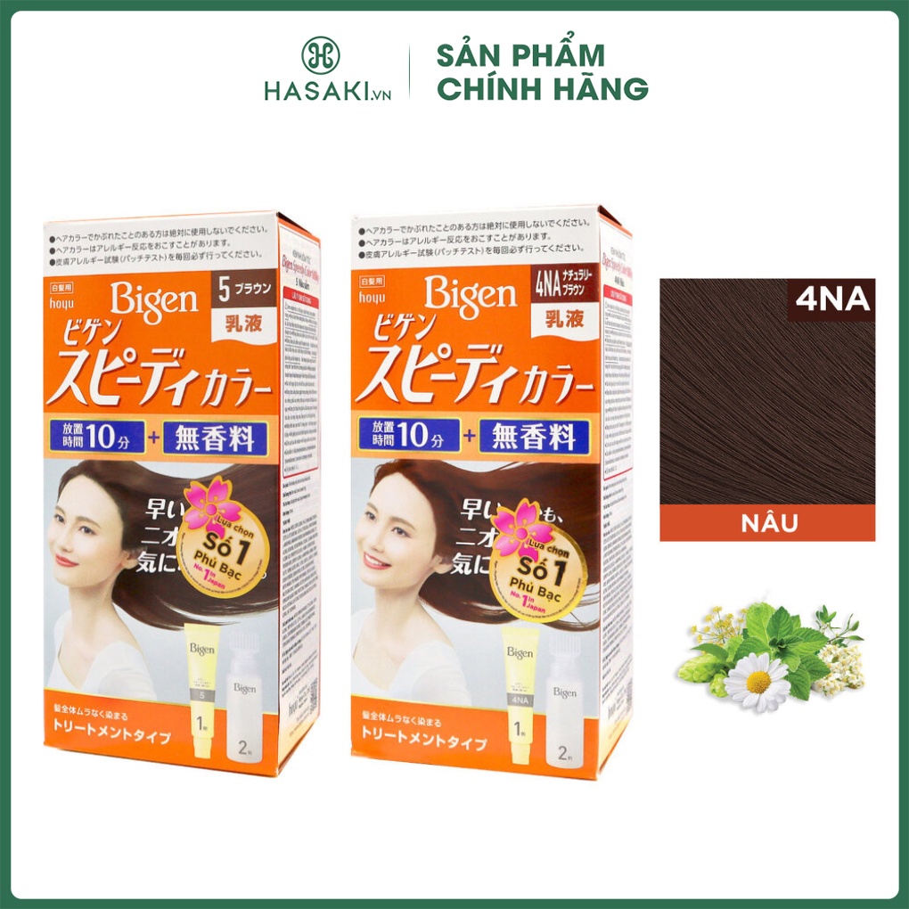 Kem Nhuộm Tóc Phủ Bạc Bigen Speedy Color Milky 80g Hasaki Sản phẩm chính hãng