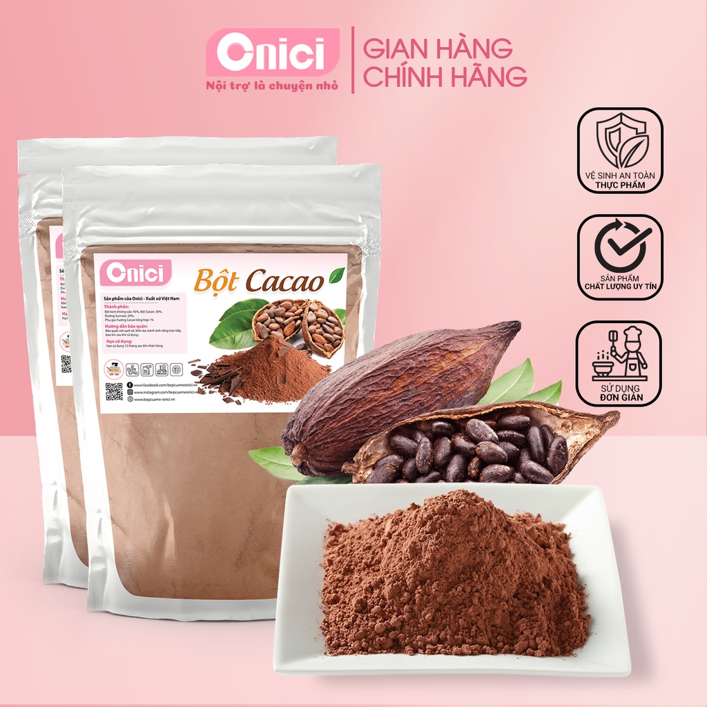 Bột Cacao Đắng Nguyên Chất Malaysia loại 1 BẾP CỦA MẸ ONICI