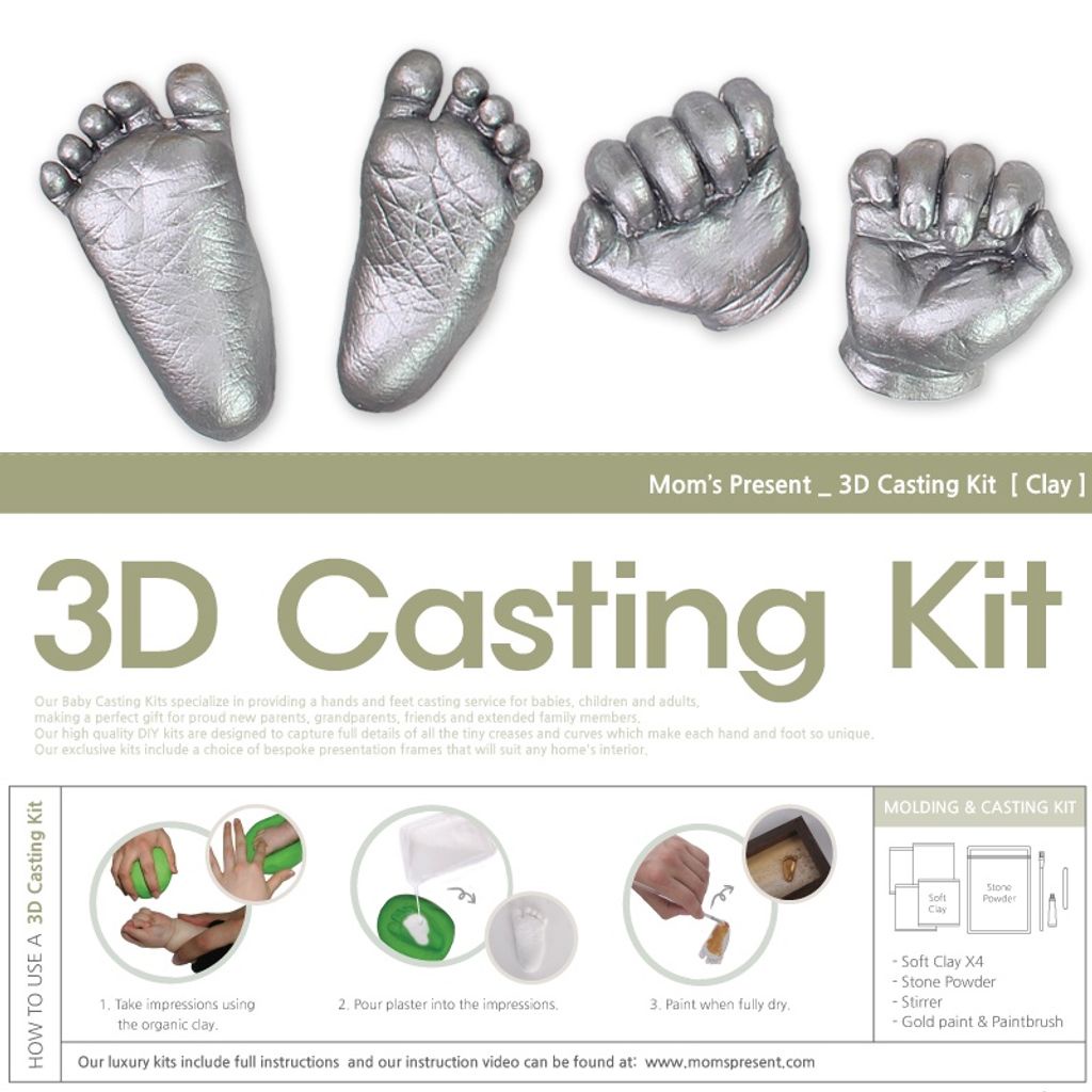 Bộ Sản Phẩm In Hình 3D Bàn Tay Và Bàn Chân Đáng Yêu Của Bé