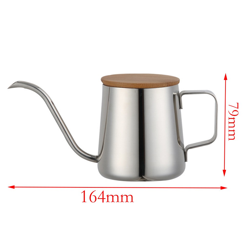 Ấm Pha Trà / Cà Phê Cổ Ngỗng Bằng Thép Không Gỉ Cầm Tay Tiện Lợi Shop61
