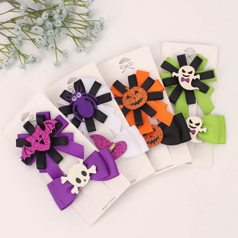 Set 2 / 3 Kẹp Tóc Hóa Trang Halloween Cho Bé Gái