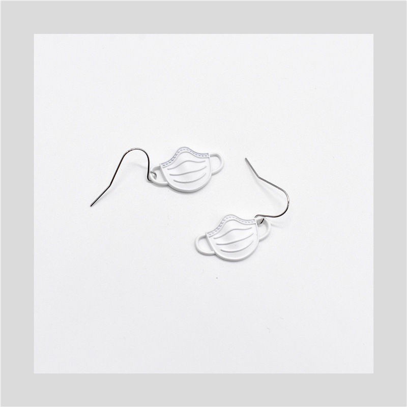 Khuyên tai mặt hình khẩu trang phong cách Hàn Quốc độc đáo