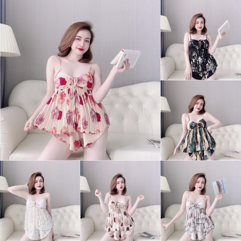 Đồ bộ 2 dây sexy mặc ngủ chất liệu Mango